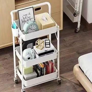 Small trolley storage rack | portable snack rack | foldable multi-layer floor storage rack