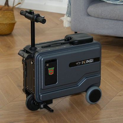 National 3C Certified | Multifunctional Smart Carry-on Luggage | Cycling Suitcase | Travel Trolley Case | Electric Luggage