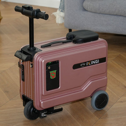 National 3C Certified | Multifunctional Smart Carry-on Luggage | Cycling Suitcase | Travel Trolley Case | Electric Luggage