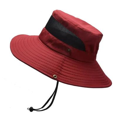 Xinbaoguan 100% Polyester 9201 New Summer Breathable Fisherman Hat Outdoor Mountaineering Hat Big Eaf Sunshade Hat Benni Hat