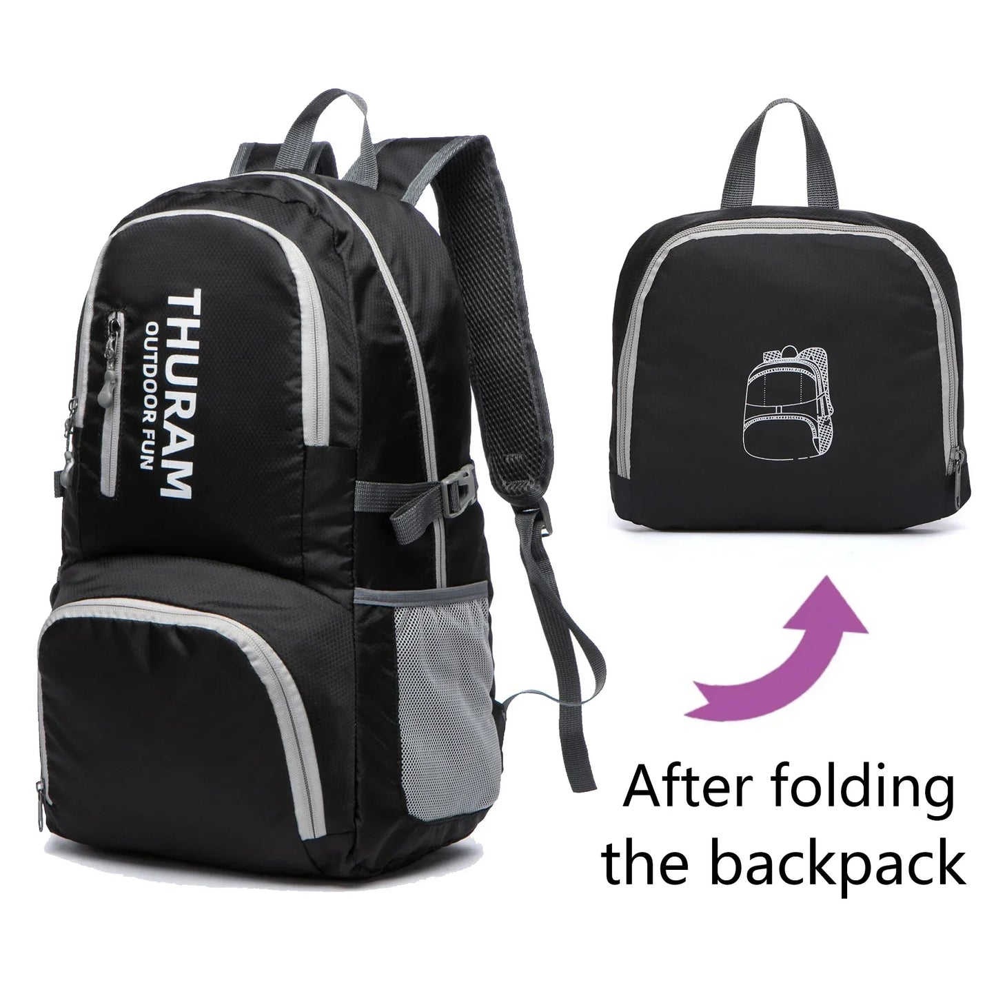 35L Travel Backpacks Daypacks Waterproof Foldable Camping Light Weight Bag Packable Hiking Sports Outdoor
