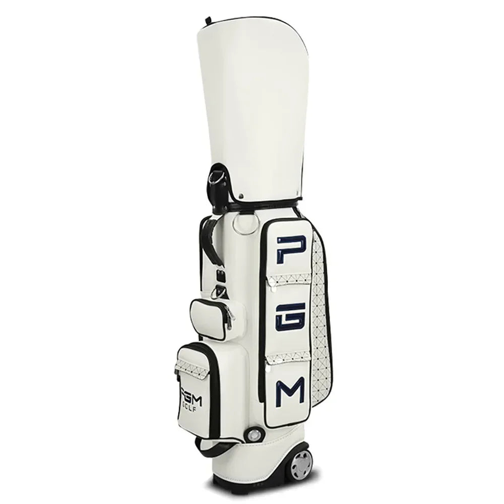 Pgm Retractable Golf Aviation Bag Women Professional Clubs Bag Durable High Capacity PU Waterproof Travel Package With Wheels