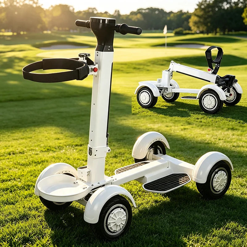 2025 New High Quality Lightweight Electric Club Car Golf Cart, Two Wheel Electric Mini Single Seat Electric Four Wheel Golf Cart