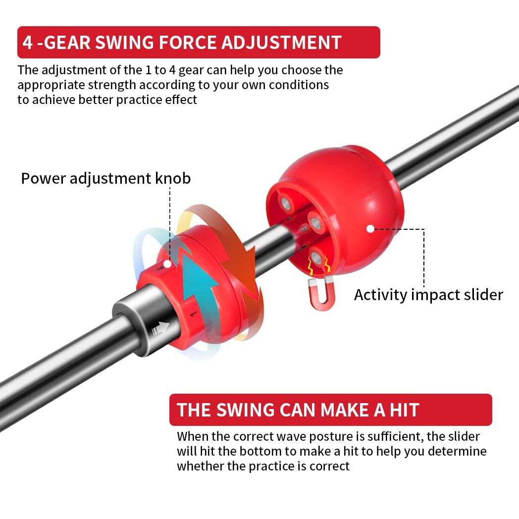 Caiton Golf Swing Stick Lag Trainer - Swing Training Aid For Golf Training and Golf Warmup Practice Stick-Multicolor Optional