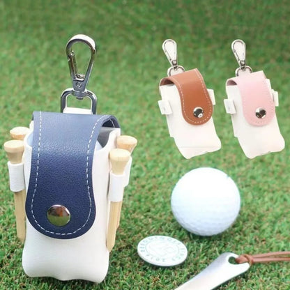 Portable Mini Golf Ball Protection Bag Outdoor Sports Dopamine Color Series with Keychain Can Hanging Small Waist Golf Bags