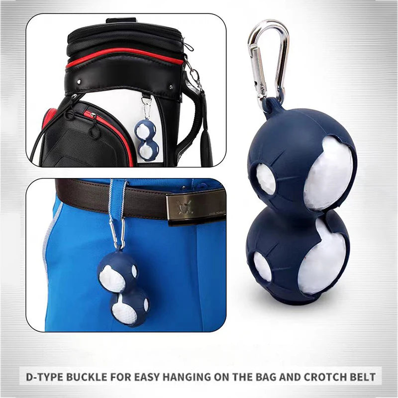 Golf accessories protective cover golf supplies with buckle silicone ball cover golf training equipment bag ball holder