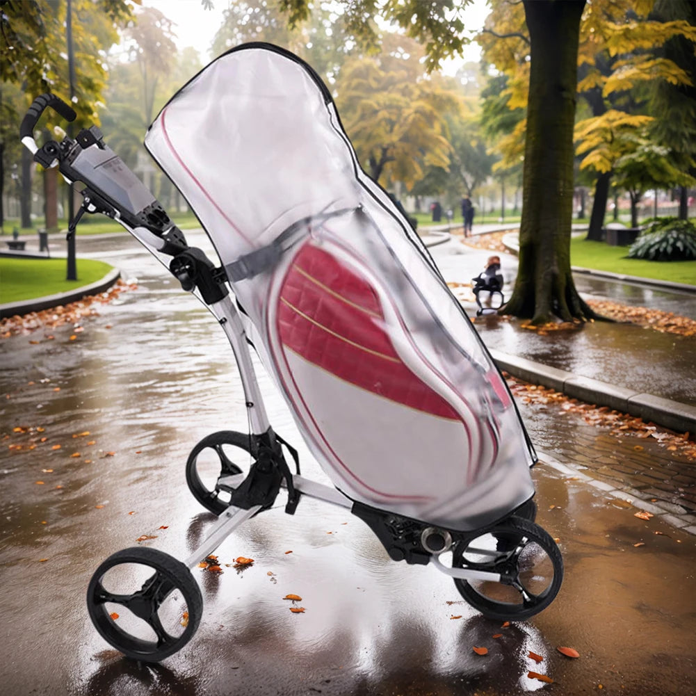 PVC Golf Bag Rain Cover Waterproof Clear Golf Cart Travel Bag Golf Bag Protector Golf Trolley Rain Bag Outdoor Sporting Supplies