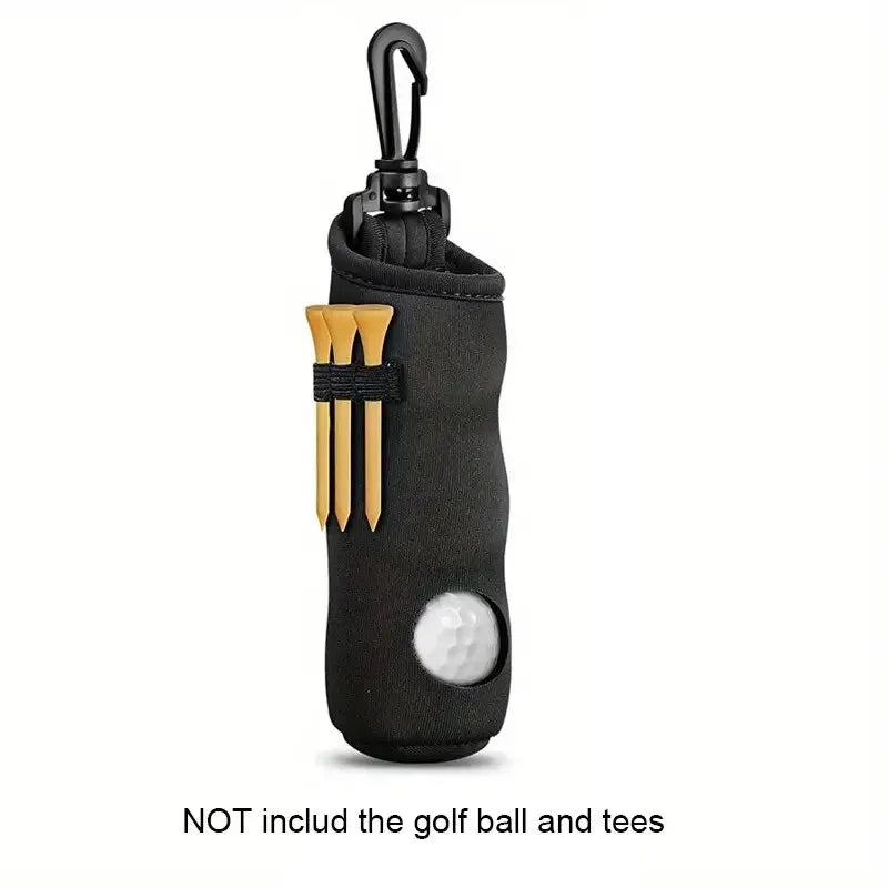 1pc Golf Tee Holder, Golf Ball Carry Bag Pouch Golf Ball Holder Keychain Belt Clip, Golf Gifts Accessories