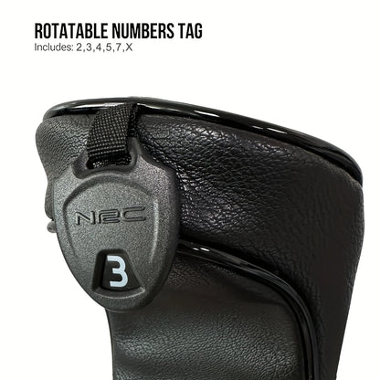 1pc/3pcs Golf Head Covers for Driver & Woods - Head cover, Designed to Fit All Woods and Drivers (Grain star style）