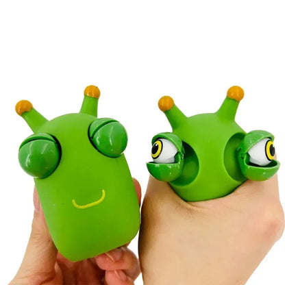 Funny Eyeball Burst Squeeze Toy | Green Eye Caterpillar Pinch Toy | Adult & Kids Stress Relief | Fidget Toy | Creative Decompression