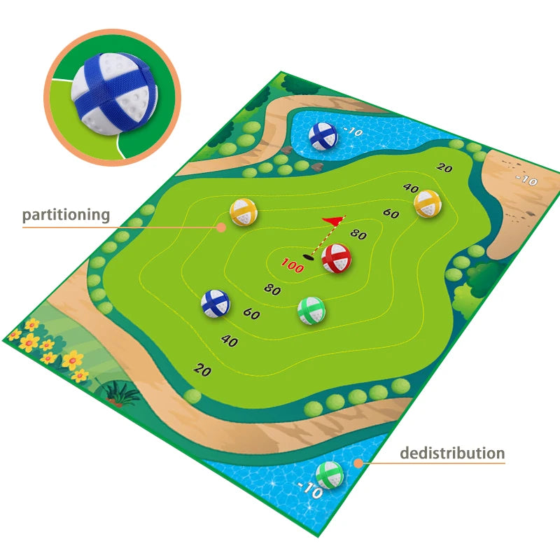 Children's Toys | Upgraded Version of the Children's Golf Cart Toy Set (Including 16 Balls | 1 Golf Ball Board and 1 Mat)