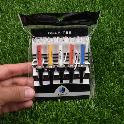 Improve Your Golf Game with the 5-piece Magnetic Plastic Golf Tee Set - 360-degree Bounce