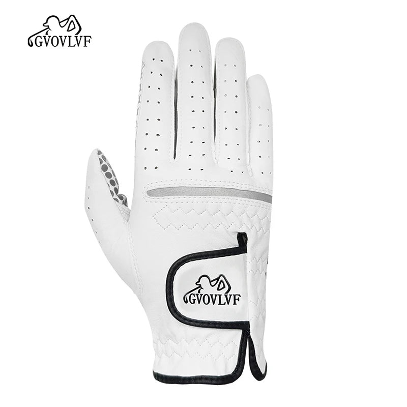 Golf Gloves Leather White Breathable Gloves On Both Sides Non Slip Soft And Comfortable Gift For Golfers