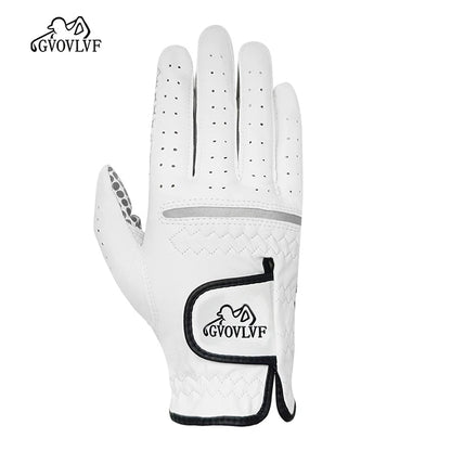 Golf Gloves Leather White Breathable Gloves On Both Sides Non Slip Soft And Comfortable Gift For Golfers