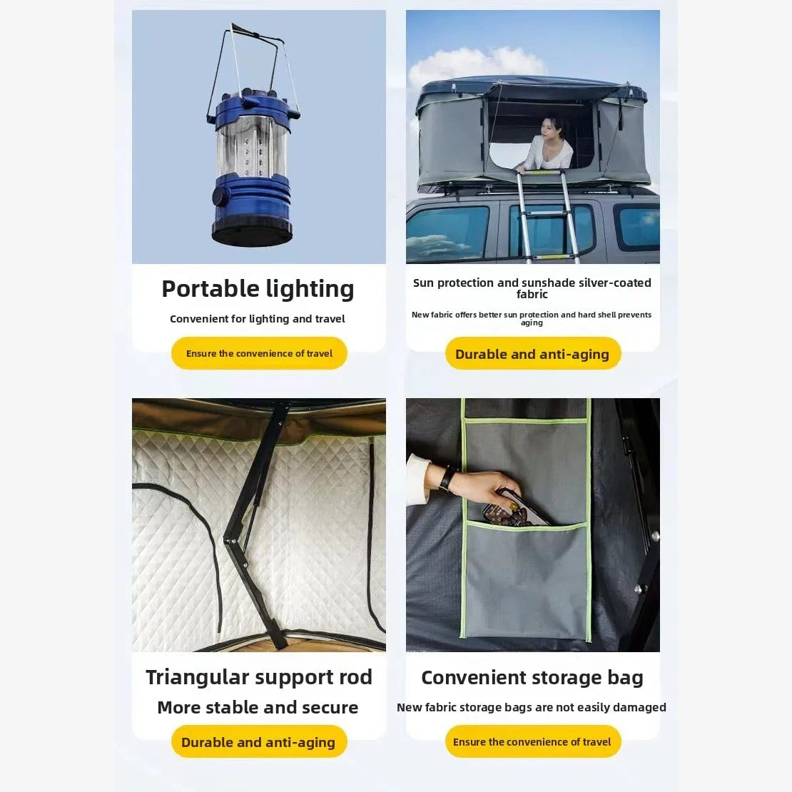 1-2 PERSON TENT Roof Tent Automatic Hardtop Folding | Off-Road Vehicle Specialized Roof Tent Quick Opening