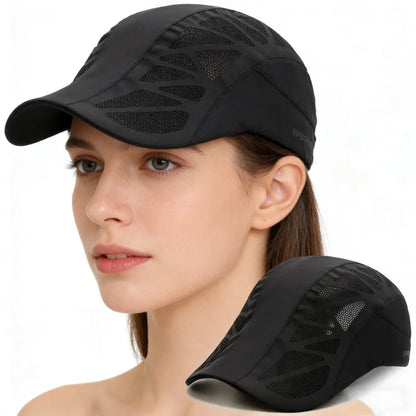 Summer Breathable Mesh Quick Dry Tennis Golf Baseball Cap Sports Running An-ti UV Sunhat Fishing Hiking Beret Cap Sunshade Visor