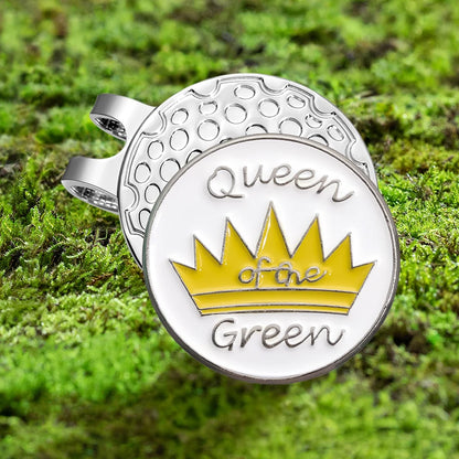 Crown Pattern Golf Ball Marker Easy to Attach Magnetic Hat Clip Golf Supplies Accessories Jewelry Gift for Golfer Friends