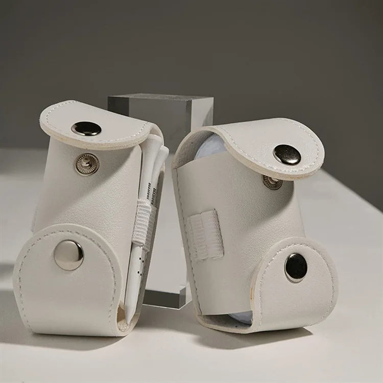 Waist Golf Bag with Metal Buckle, Mini Ball Storage Bag with PU Leather Golf Strap, Golf Accessory Bag