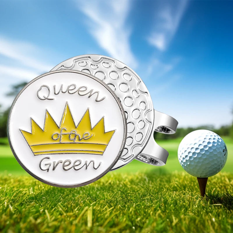 Crown Pattern Golf Ball Marker Easy to Attach Magnetic Hat Clip Golf Supplies Accessories Jewelry Gift for Golfer Friends