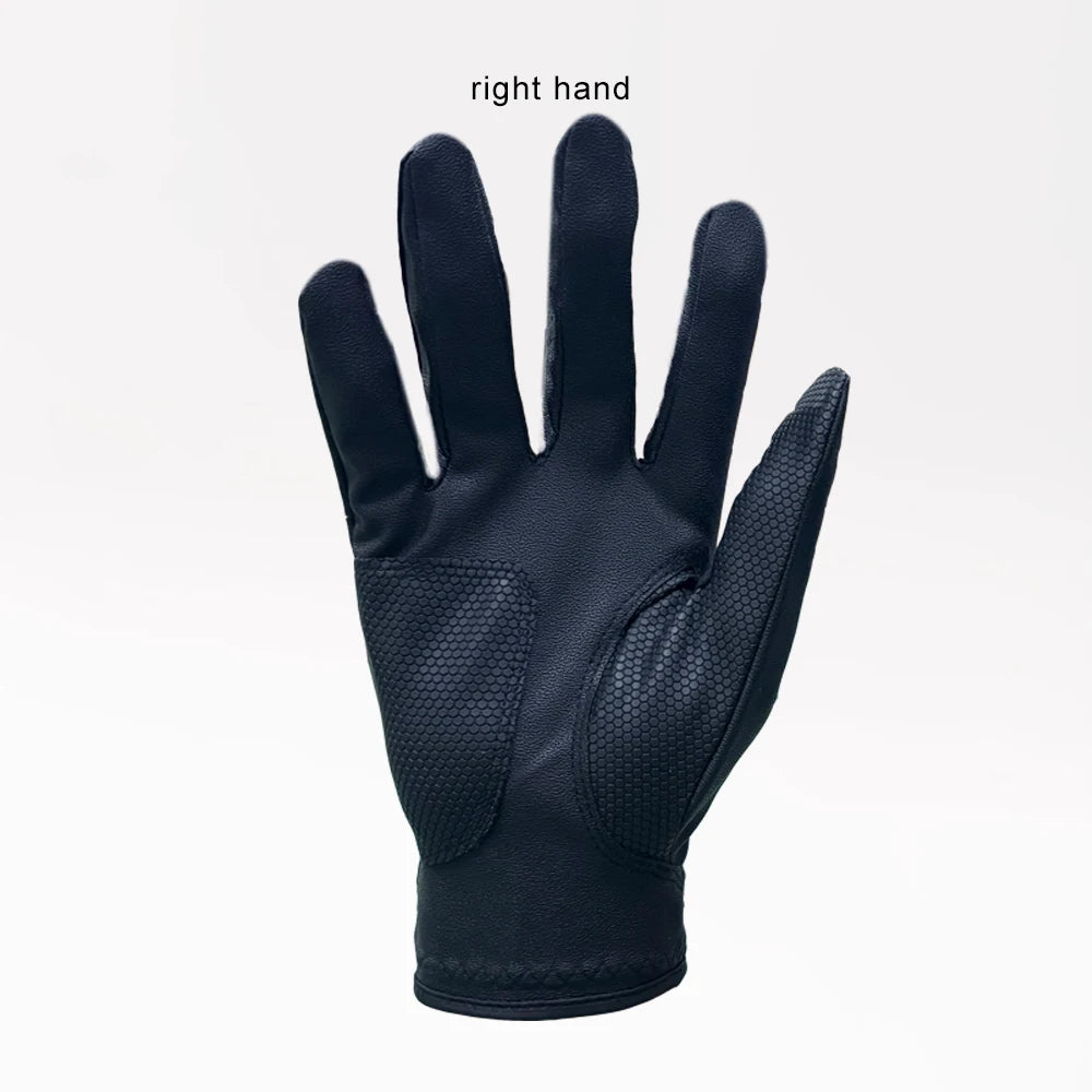 1 PU Leather High Performance Golf Glove All Weather - Black - Left/Right