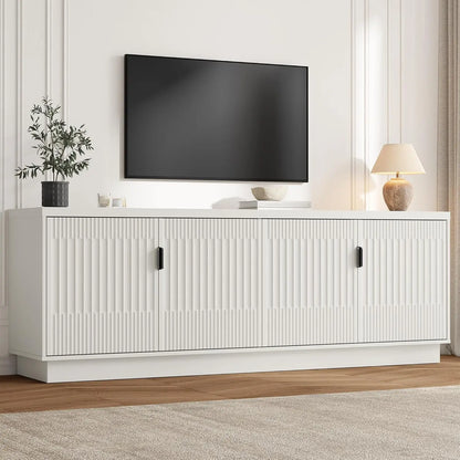 65" Buffet Sideboard with 4 Doors Adjustable Shelves Coffee Bar Console for Dining Living Entryway White Customized