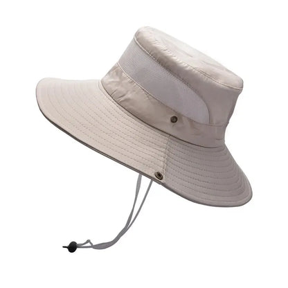 Xinbaoguan 100% Polyester 9201 New Summer Breathable Fisherman Hat Outdoor Mountaineering Hat Big Eaf Sunshade Hat Benni Hat