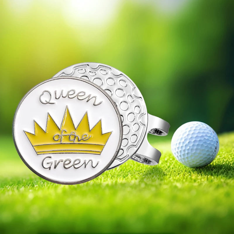 Crown Pattern Golf Ball Marker Easy to Attach Magnetic Hat Clip Golf Supplies Accessories Jewelry Gift for Golfer Friends