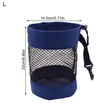 1Pc Golf Ball Pouch Bag With Drawstring Closure High Quality Mesh Nylon And Hanging Plastic Clip Convenient To Hang On Golf Bag