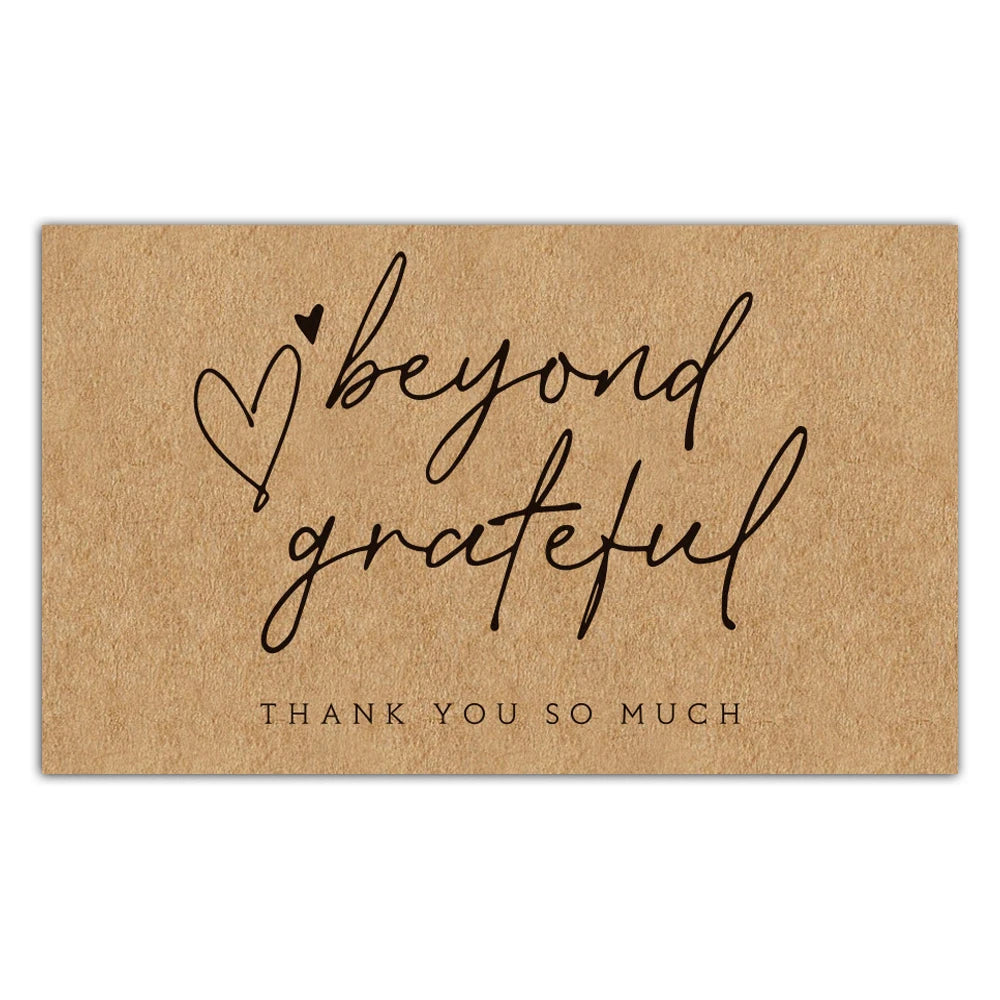 30pcs Natural Kraft Paper Thank You Card Enterprise Store Business Thank You Order Card Wholesale Custom Gift Decoration Card