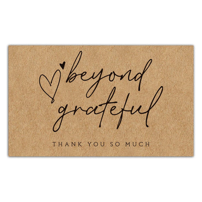30pcs Natural Kraft Paper Thank You Card Enterprise Store Business Thank You Order Card Wholesale Custom Gift Decoration Card
