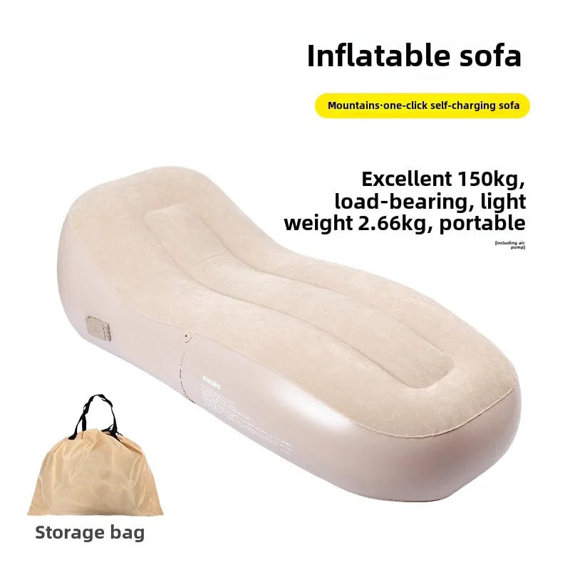 Fast Inflatable Air Sofa Bed | Outdoor Portable Air Mattress | Lazy Camping Automatic Inflatable Sleeping Mat | Updated