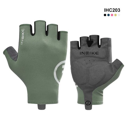 INBIKE Cycling Gloves Half Finger Summer Men Women MTB Gloves Shock-absorption Mountain Bike Sports Gloves Cycling Accessories