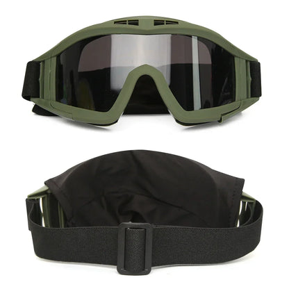 Outdoor tactical glasses, desert locust military fan goggles, dust-proof shooting, motorcycle CS shock resistant sports glasses