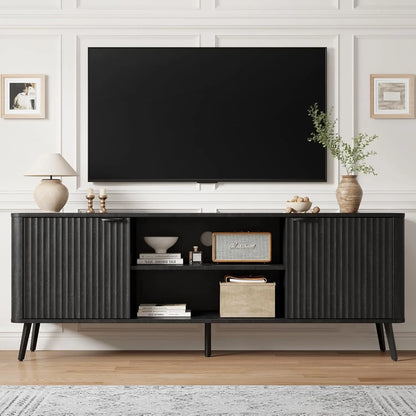 65" Buffet Sideboard with 4 Doors Adjustable Shelves Coffee Bar Console for Dining Living Entryway White Customized