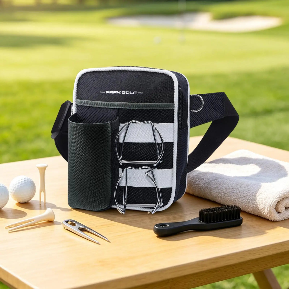 Golf Waist Pouch Waterproof Golfing Travel Waist Bag Golf Ball Tee Carry Pouch for Men Beginners Kids Amateur Golfers Outdoor