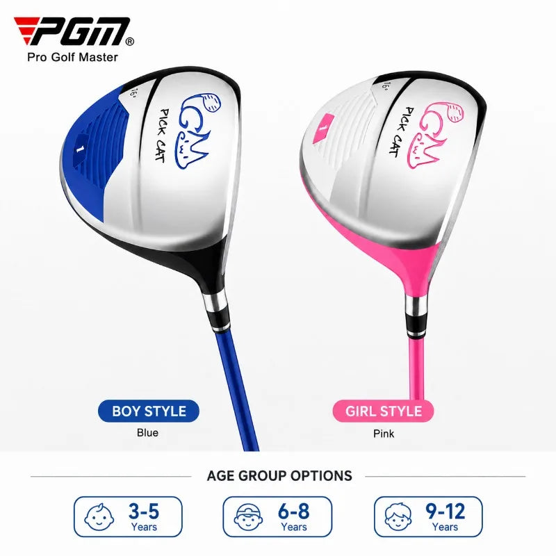 PGM Kids Golf Club Junior Wood Hybrid Club 312 Years Children Beginner Training Right Hand Golf Practice Club