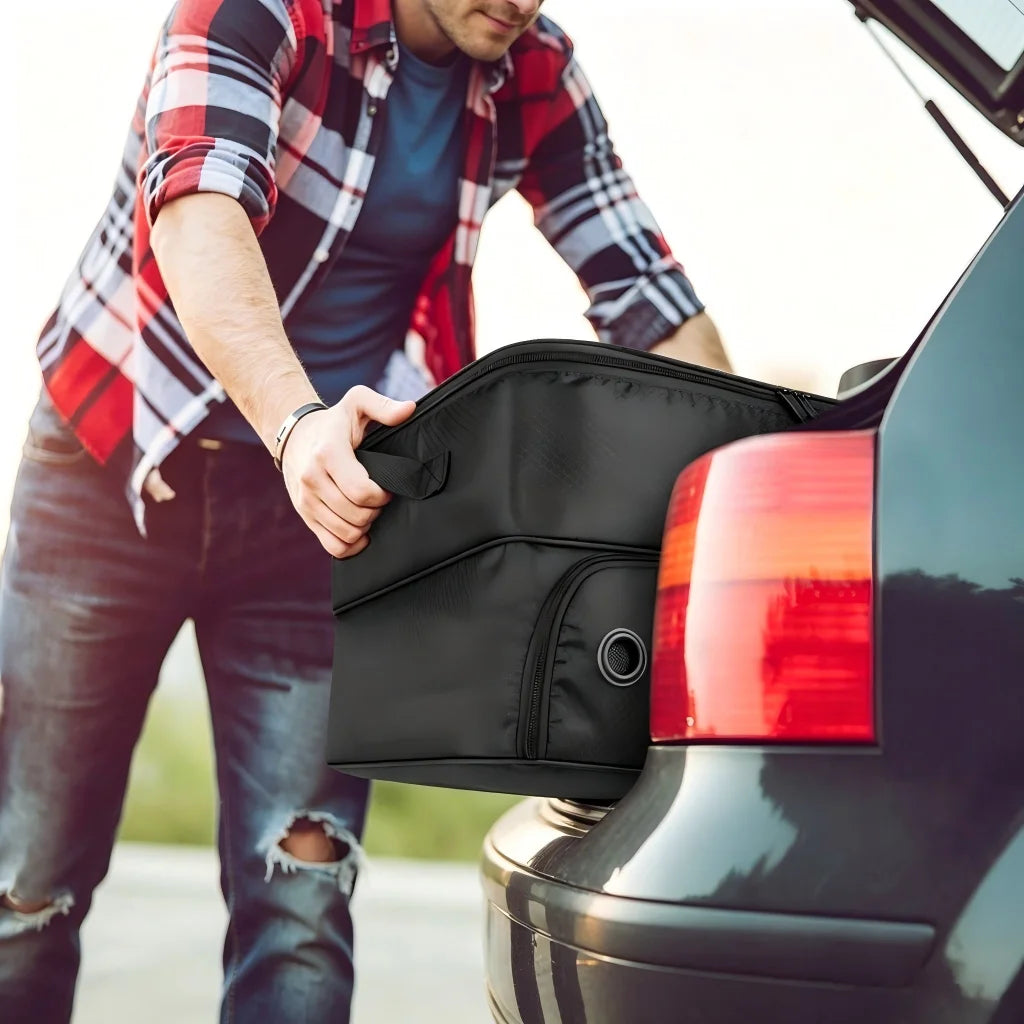 Golf Trunk Organizer Oxford Shoe Compartment Waterproof Large Capacity Car Storage Bag Sport Accessories Travel Tote Ventilated