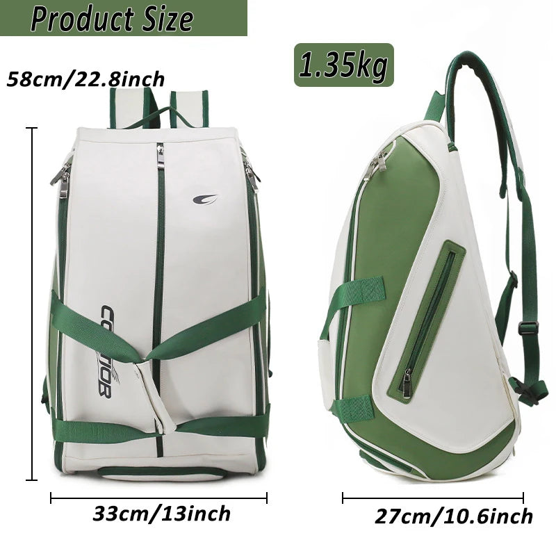 Professional Tennis Racket Backpack Adult Large Capacity Padel Pickleball Racquet Bag Shoe Compartment Squash Badminton Backpack