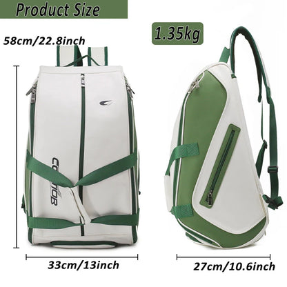 Professional Tennis Racket Backpack Adult Large Capacity Padel Pickleball Racquet Bag Shoe Compartment Squash Badminton Backpack