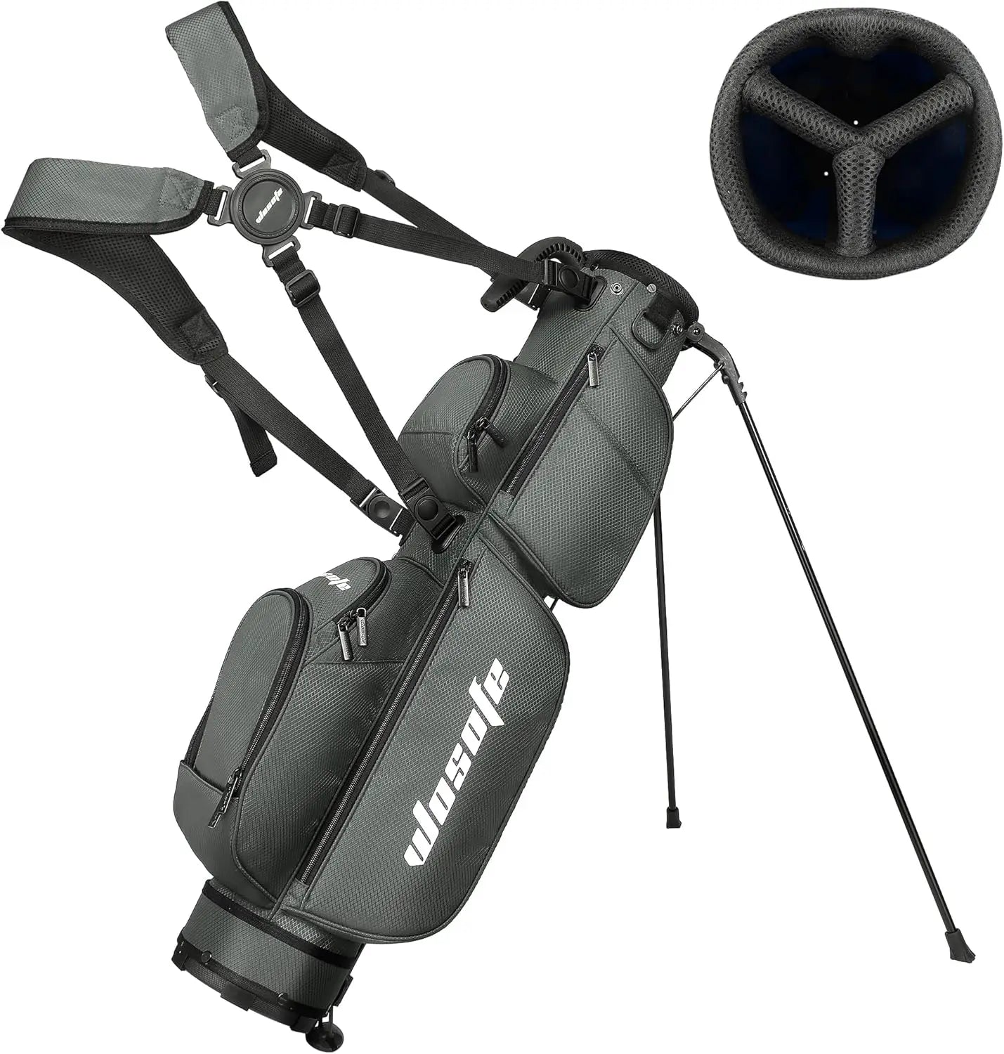 3-Way Dividers, Fits 5-9 Clubs - Small Sunday Lightweight Golf Stand Bag - for Men & Women, Par 3, Driving Range & Executive