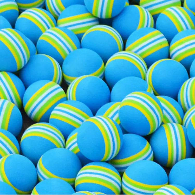 50pcs/bag EVA Foam Golf Balls Hot New Yellow Red Blue Rainbow Sponge Indoor Golf Practice Ball Training Aid