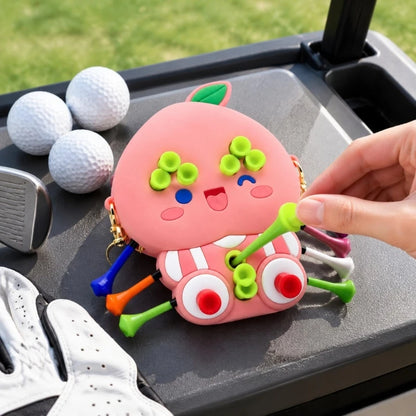 Golf Accessory with 16 Golf Pegs, Exterior Positions, Zippered Storage for Ball Markers and Divot Tools, and 69HD