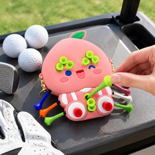 Golf Accessory with 16 Golf Pegs, Exterior Positions, Zippered Storage for Ball Markers and Divot Tools, and 69HD