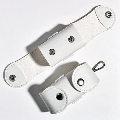 Waist Golf Bag with Metal Buckle, Mini Ball Storage Bag with PU Leather Golf Strap, Golf Accessory Bag