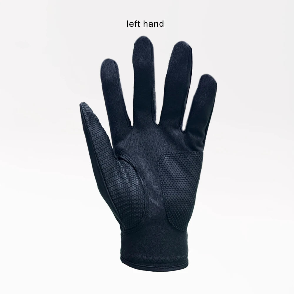 1 PU Leather High Performance Golf Glove All Weather - Black - Left/Right