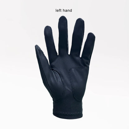 1 PU Leather High Performance Golf Glove All Weather - Black - Left/Right
