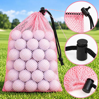 Golf Ball Bag Pouch Training Practice Drawstring Organizer Mesh Golf Ball Storage Bag For Fathers Husbands Grandfathers Gym Men