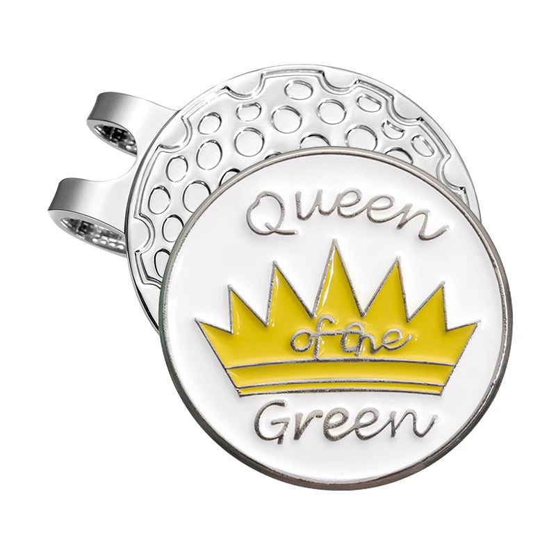 Crown Pattern Golf Ball Marker Easy to Attach Magnetic Hat Clip Golf Supplies Accessories Jewelry Gift for Golfer Friends