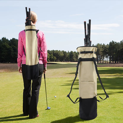 Lightweight Golf Carry Bag with Adjustable Shoulder Strap - Holds 8-10 Clubs, Foldable Portable Golf Bag with Multiple Compartme
