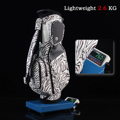 Lightweight Golf Stand Bag 7.5-Inch Small Diameter Full Set of Club Bag 5 Compartments Top Frame High-Quality Synthetic Leather